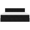 vidaXL Ottoman-Bett mit Matratze Schwarz 160x200 cm Samt