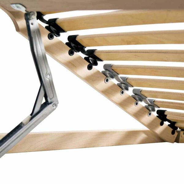 vidaXL Lattenrost mit Kopfteil Braun 90 x 190 cm Massives Buchenholz