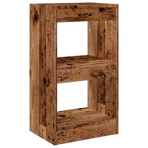 vidaXL B&uuml;cherregal/Raumteiler Altholz-Optik 40x30x72 cm