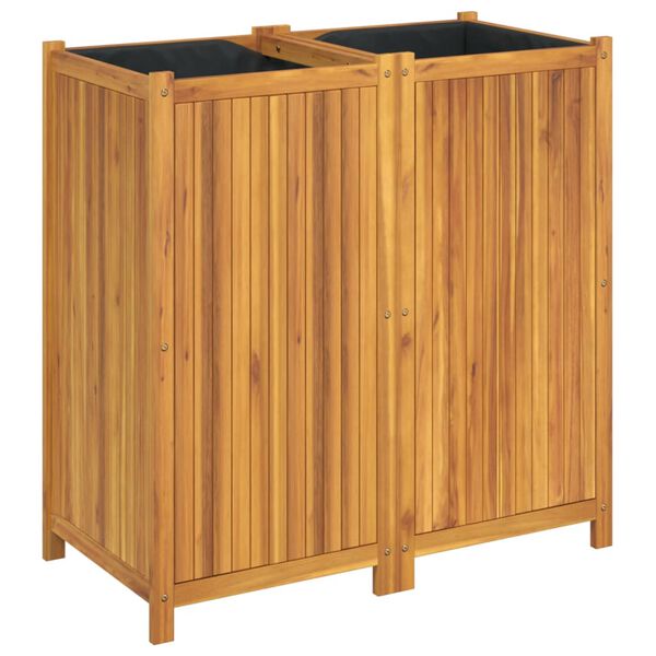 vidaXL Pflanzk&uuml;bel mit Einlage 100x50x100 cm Massivholz Akazie