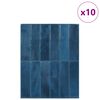 vidaXL Rechteckige Fliese 10 pcs Blau 29 x 23 x 0,08 cm