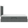 vidaXL Bett mit Stauraum und LED Dunkelgrau 120 x 200 cm Polyester