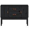 vidaXL Sideboard Schwarz 110x40x78 cm Massivholz Kiefer