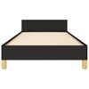 vidaXL Bettgestell ohne Matratze Schwarz 90x200 cm Stoff