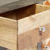 vidaXL Beistellschrank Grau 75 x 30 x 60 cm Massivholz Mango
