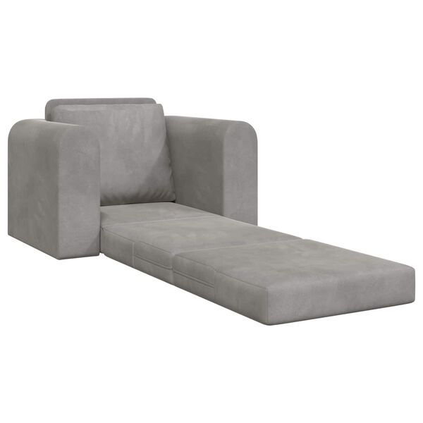 vidaXL Schlafsofa Hellgrau 98 x 71 x 83 cm Samt