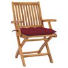 vidaXL Klappbare Gartenst&uuml;hle mit Kissen 8 Stk. Massivholz Teak