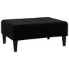 vidaXL Schlafsofa 2-Sitzer mit 2 Kissen & Hocker Schwarz Samt