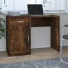 vidaXL Schreibtisch mit Stauraum R&auml;uchereiche 100x40x73 cm