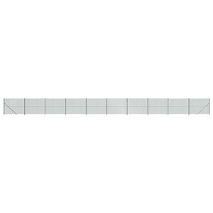 vidaXL Maschendrahtzaun mit Bodenflansch Gr&uuml;n 2,2x25 m