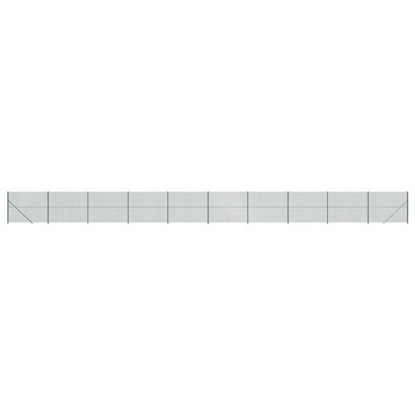 vidaXL Maschendrahtzaun mit Bodenflansch Gr&uuml;n 2,2x25 m