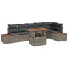vidaXL Gartensofa-set 7 stk. Grau Poly-Rattan
