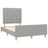 vidaXL Bettgestell ohne Matratze Hellgrau 120x190 cm Stoff