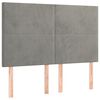 vidaXL Bettgestell ohne Matratze Hellgrau 140x200 cm Samt