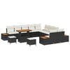 vidaXL Gartensofa-set mit Kissen 13 pcs Schwarz und Creme