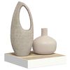 vidaXL Schweberegal Eichen-Optik und Wei&szlig; 23x23,5x3,8 cm MDF