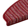 vidaXL Selbstklebende Treppenschoner 15 pcs Rot 65 x 21 x 4 cm