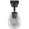 vidaXL Deckenstrahler Schwarz 73,5 x 13 x 26 cm Glas und Metall