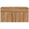 vidaXL 5-tlg. Badm&ouml;bel-Set Artisan-Eiche Holzwerkstoff