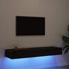 vidaXL TV-Schr&auml;nke mit LED-Leuchten 2 Stk. Schwarze Eiche 60x35x15,5 cm