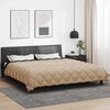 vidaXL Winterbettdecke Schwarz und Taupe 200 x 200 cm Mikrofaser