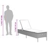 vidaXL Sonnenliege mit Auflage Braun Poly Rattan