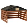 vidaXL M&auml;hroboter-Garage Schwarz und Braun 78x74x54 cm Tannenholz