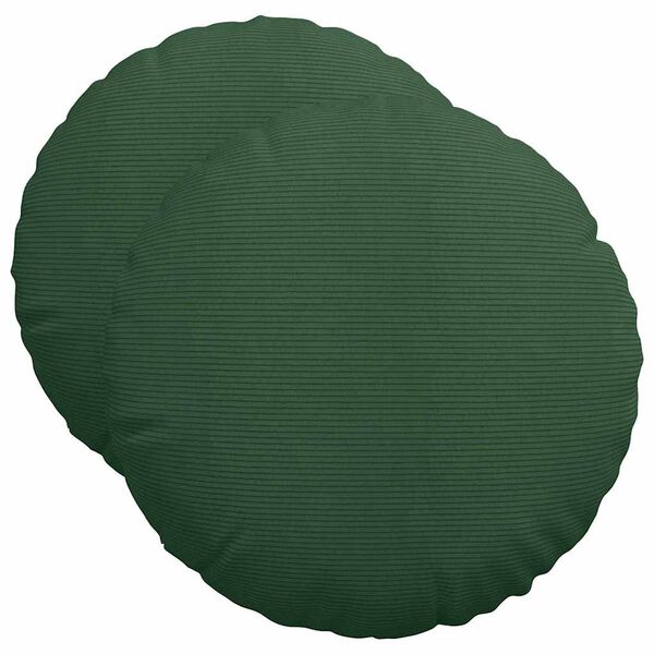vidaXL Sitzkissen 2 pcs Dunkelgr&uuml;n &Oslash; 50 cm Cordstoff