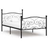 vidaXL Bettgestell mit Lattenrost Schwarz Metall 100 &times; 200 cm