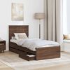 vidaXL Bettrahmen Braun Eichen-Optik 75 x 190 cm Ingenieurs Holz