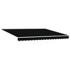 vidaXL Einziehbare Markise Schwarz 400 x 350 cm Polyester und Stahl