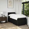 vidaXL Boxspringbett mit Matratze Schwarz 100x200 cm Stoff