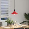 vidaXL Pendelleuchte H&ouml;henverstellbar E27 Rot Gl&auml;nzend &Oslash; 31 cm Metall