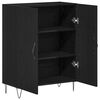vidaXL Sideboard Schwarz Eichen-Optik 69,5 x 34 x 90 cm Holzwerkstoff