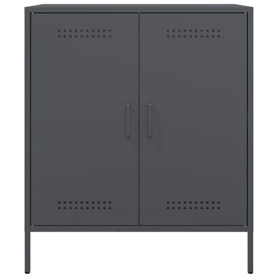 vidaXL Sideboard Anthrazit 68x39x79 cm Stahl