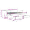 vidaXL Tagesbett Ausziehbar mit Schubladen Dunkelgrau 90x200 cm Stoff