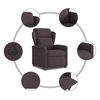 vidaXL Relaxsessel Elektrisch Dunkelbraun Stoff