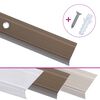 vidaXL Treppenkantenprofil in L-Form 5 Stk. Aluminium 100cm Braun