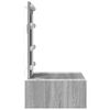 vidaXL Schminktisch mit Schubladen Grau 60 x 40 x 70 cm Holzwerkstoff