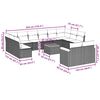 vidaXL 13-tlg. Garten-Sofagarnitur mit Kissen Schwarz Poly Rattan