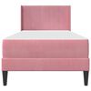 vidaXL Bettrahmen mit Matratze Rosa 80 x 200 cm Samt