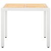 vidaXL 5-tlg. Garten-Essgruppe Poly Rattan Wei&szlig;