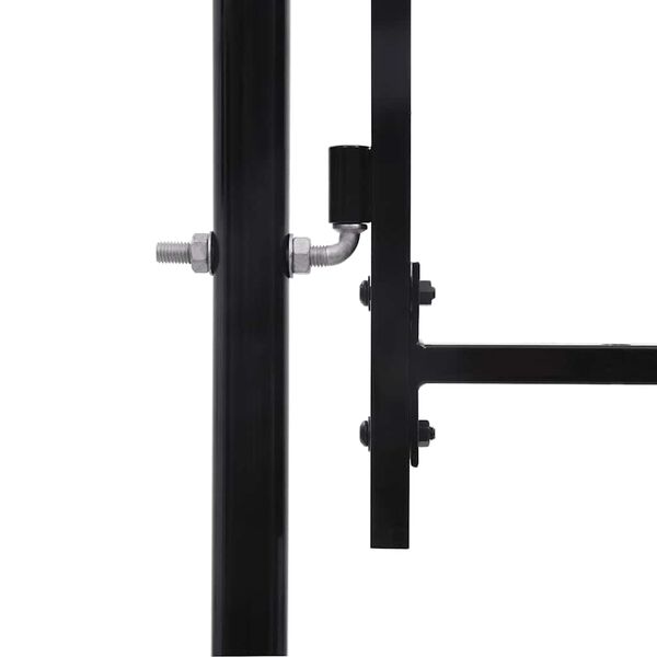 vidaXL Gartentor Stahl 2x4 m Schwarz