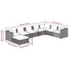 vidaXL 8-tlg. Garten-Lounge-Set mit Kissen Poly Rattan Braun