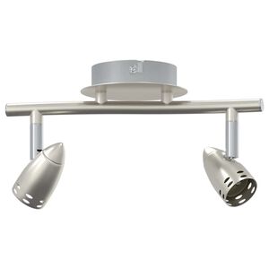 vidaXL Deckenstrahler mit Strahlern Nickel 27 x 10 x 12 cm Metall