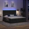 vidaXL Ottoman-Bett mit Matratzen & LEDs Schwarz 200x200 cm Stoff