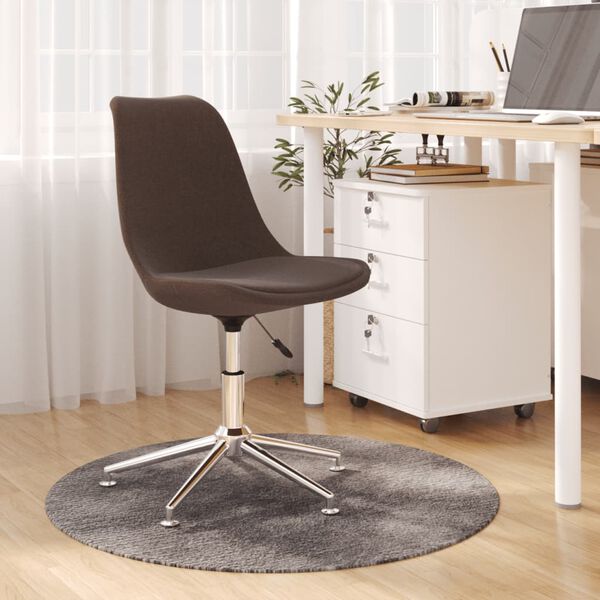 vidaXL B&uuml;rostuhl Drehbar Braun Stoff