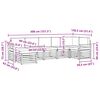 vidaXL Ecksofa Set 7 pcs Natur und Anthrazit Massivholz Akazie