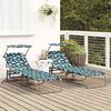vidaXL Klappbare Sonnenliege 2 pcs Mehrfarbig 190 x 57 x 81 cm Oxford