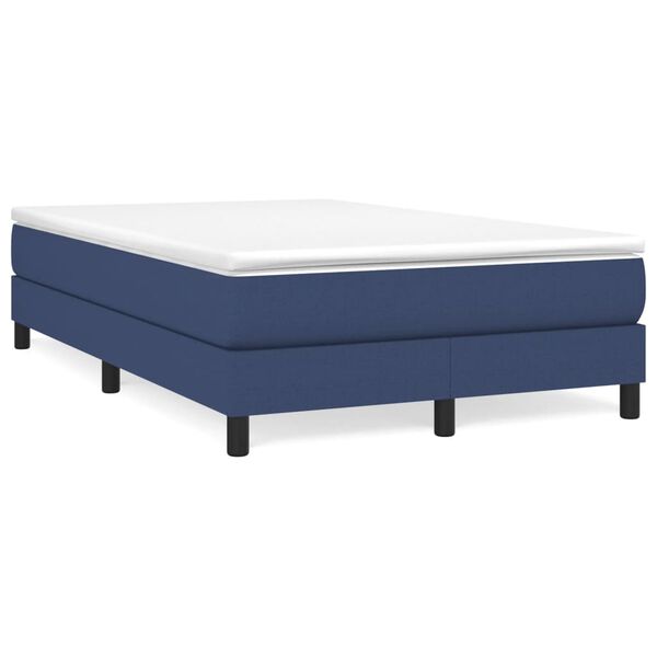 vidaXL Boxspringbettgestell Blau 120x200 cm Stoff